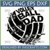 Distressed grunge Volleyball Dad SVG design for Cricut and Silhouette