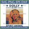 Retro Dolly Parton Spirit Animal SVG design with vintage distressed texture for Cricut T-shirts and mugs