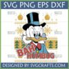 Scrooge McDuck Bah Humbug SVG in Ugly Christmas Sweater style for Cricut