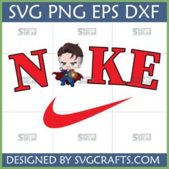 Chibi Doctor Strange Nike Parody SVG PNG DXF EPS for Cricut and Sublimation
