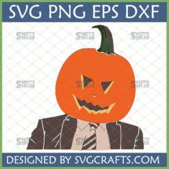 Dapper Pumpkin in a Suit SVG for Halloween crafts
