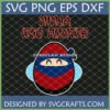 Cute Ninja Egg Hunter SVG design for Easter crafts and apparel