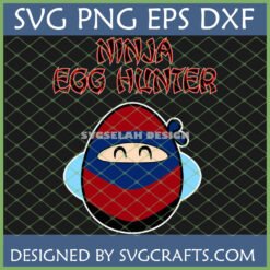 Cute Ninja Egg Hunter SVG design for Easter crafts and apparel