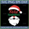 Feliz Navidad Santa SVG design for Christmas crafts
