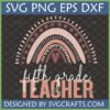 Boho Fifth Grade Teacher SVG PNG EPS DXF files for Cricut and sublimation