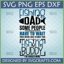Fishing Dad Fishing Buddy SVG design with fish and hook elements for Father's Day gifts