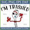 Funny Forky I'm Trashed SVG PNG DXF EPS digital file for Cricut and sublimation