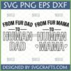 From Fur Dad to Human Dad SVG and From Fur Mama to Human Mama SVG bundle for pregnancy announcement