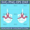 Fuck Cancer SVG Pink Ribbon Middle Finger design for breast cancer awareness crafting