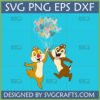Chip and Dale Disney Balloons SVG for Cricut and Sublimation