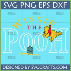 Classic Winnie The Pooh SVG PNG DXF EPS File for Cricut and Sublimation, featuring Pooh Bear and Hunny Pot