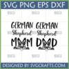 Cute German Shepherd Mom Dad SVG bundle for Cricut and Silhouette projects