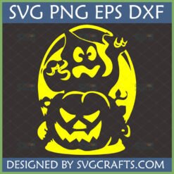 Cute Halloween Ghost Pumpkin SVG digital design for Cricut and Silhouette