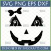 Cute Girl Pumpkin Face SVG with eyelashes and a bow, perfect for Halloween crafts