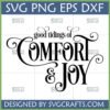 Good Tidings Comfort Joy SVG digital design for Christmas crafts