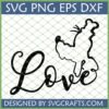 Love Chicken Chef SVG digital design for Cricut and sublimation