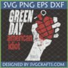 Green Day American Idiot Heart Grenade SVG PNG DXF EPS digital file for Cricut