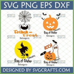 Halloween SVG Bundle for Cricut with Witch, Ghost, Spider, Jack-o-lantern designs