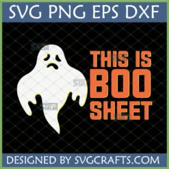 Funny Boo Sheet Ghost SVG digital file for Halloween crafts