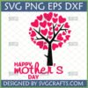 Mother's Day Heart Tree SVG design for Cricut and sublimation