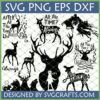 Harry Potter Always SVG bundle featuring multiple deer and stag silhouettes with 'Always' text and Wizarding World elements for Cricut and sublimation.