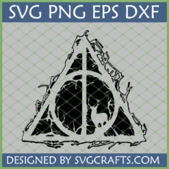 Distressed Deathly Hallows Stag Patronus SVG for Cricut and Silhouette projects