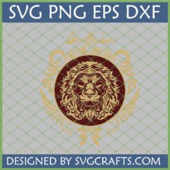 Detailed Gryffindor Lion SVG digital design for Harry Potter fans and crafters