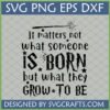 Harry Potter inspired growth quote SVG with magic wand and stars