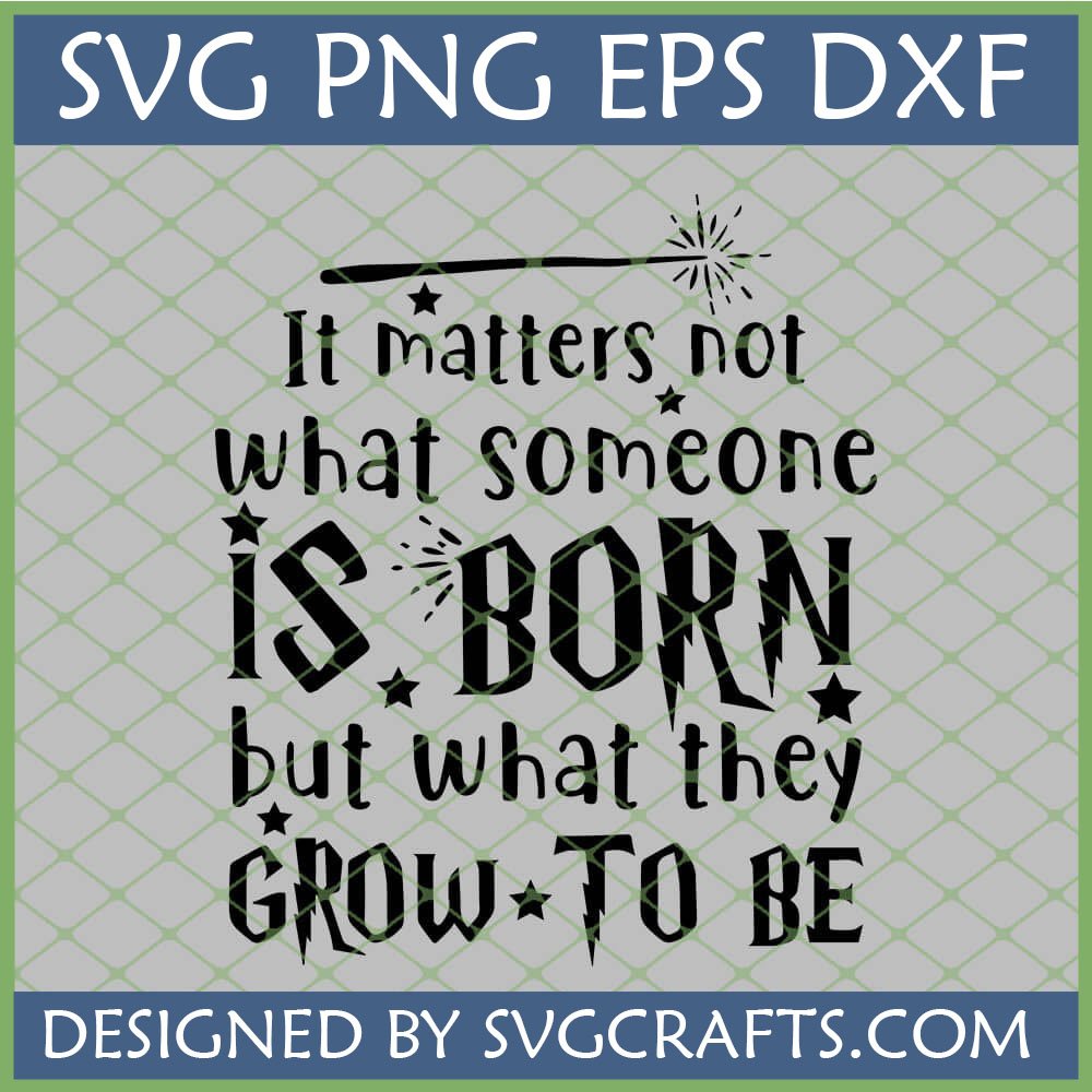 Harry Potter inspired growth quote SVG with magic wand and stars