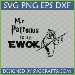 Funny Ewok Patronus SVG for Cricut - Harry Potter Star Wars Crossover Design