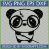 Harry Potter Panda SVG digital cut file with lightning bolt, glasses, and magic wand for Cricut and Silhouette projects