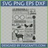 Harry Potter Spells SVG PNG DXF EPS digital file for Cricut with iconic wizarding world word art and magical symbols.