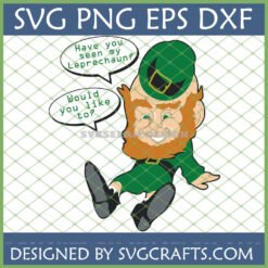 Funny Leprechaun SVG design with speech bubbles for St. Patrick's Day crafting