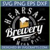 Vintage Hearst Brewery Home of the Mega Pint SVG for Beer Lovers