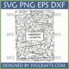 Black and white 'Hold On Let Me Overthink This' SVG design with chaotic scribbles for Cricut