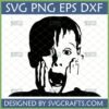 Iconic Home Alone Scream SVG for funny Christmas crafts and T-shirts