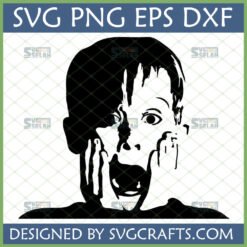 Iconic Home Alone Scream SVG for funny Christmas crafts and T-shirts