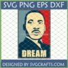 Martin Luther King Jr. Dream SVG - Iconic Hope Style Portrait for Cricut