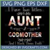 Floral Aunt Godmother SVG Design for Cricut and Sublimation