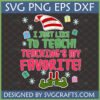 Christmas Teacher SVG design featuring elf hat, elf shoes, gift boxes, and text 'I Just Like TO TEACH! TEACHING'S MY FAVORITE!'