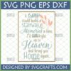 Memorial Heaven Home SVG cut file featuring "If tears could build a stairway" quote and delicate leaves, perfect for remembrance crafts.