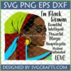 Empowered Black Woman SVG with inspiring words for Cricut and sublimation