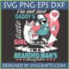 Bearded Man's Daughter SVG | Cool Dad Daughter T-Shirt Design with rock-on gesture