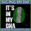 Nigerian Flag Fingerprint SVG with 'It's In My DNA' text, perfect for Cricut and sublimation crafts.