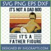 Funny Bob's Burgers Dad Bod SVG featuring Bob Belcher lounging, with text 'It's Not a Dad Bod It's a Father Figure' and retro striped background.