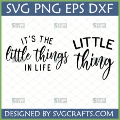 Inspirational 'It's the Little Things in Life' SVG design by SVGcrafts