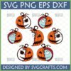 Nightmare Before Christmas Pumpkin SVG bundle with Jack Skellington and Sally split-face designs for Halloween crafts