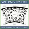Jack Skellington Tumbler Wrap SVG with Zero, Skulls, and Curly Vines