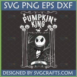 Pumpkin King Jack Skellington SVG PNG DXF EPS digital design with 'Since 1993' banner