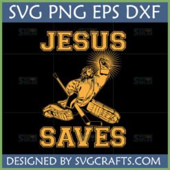 Jesus Saves Hockey Goalie SVG digital design for Christian sports fans